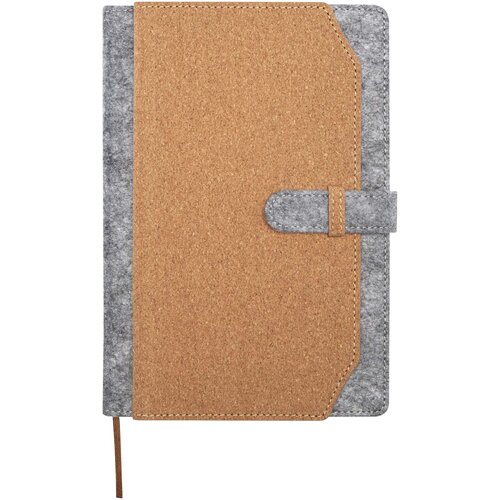 Viviana A5 Notizbuch aus recyceltem Filz und Kork