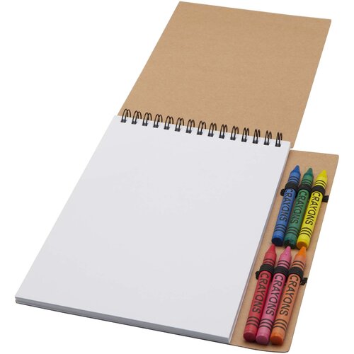 Doodle A5 Softcover Spiralnotizbuch mit Farbstiftset