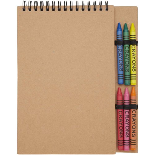 Doodle A5 Softcover Spiralnotizbuch mit Farbstiftset