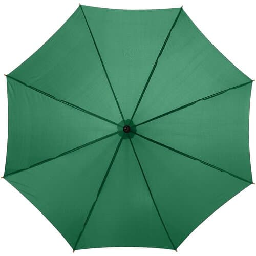 Kyle 23" Automatikregenschirm mit Holzstange und -griff