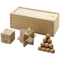 Brainiac 3teiliges Denksportspiel aus Holz