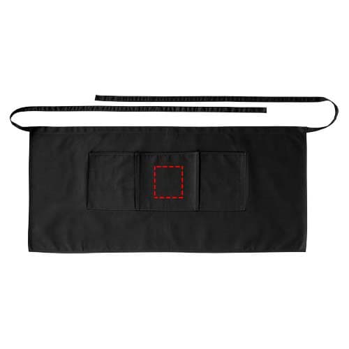 Lega kurze 240 g/m² Schürze – Druckbeispiel Siebdruck, 1-farbig, 90 x 100 mm - Mittlere Tasche