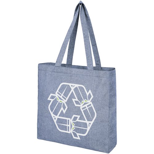 Pheebs 210 g/m² recycelte Tragetasche mit Seitenfalten 13L