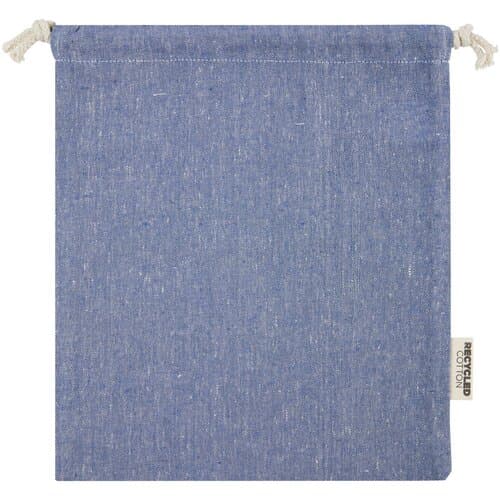 Pheebs 150 g/m² GRS Zuziehbeutel aus Recyclingbaumwolle mittel 1,5 l