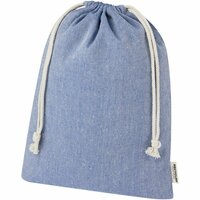 Pheebs 150 g/m² GRS Zuziehbeutel aus Recyclingbaumwolle groß 4 l