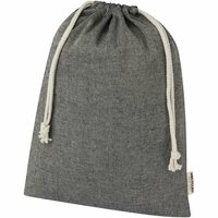 Pheebs 150 g/m² GRS Zuziehbeutel aus Recyclingbaumwolle groß 4 l
