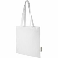 Madras 140 gm Baumwoll Tragetasche aus GRS recycelter Baumwolle 7L