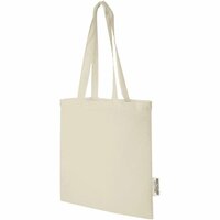 Madras 140 gm Baumwoll Tragetasche aus GRS recycelter Baumwolle 7L