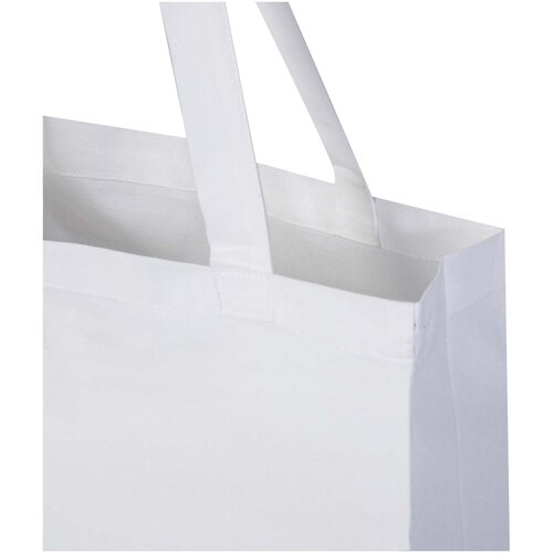 Madras 140 g/m² Baumwoll Tragetasche mit Seitenfalten aus GRS recycelter Baumwolle