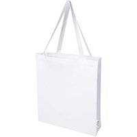 Madras 140 gm Baumwoll Tragetasche mit Seitenfalten aus GRS recycelter Baumwolle