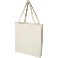Madras 140 gm Baumwoll Tragetasche mit Seitenfalten aus GRS recycelter Baumwolle