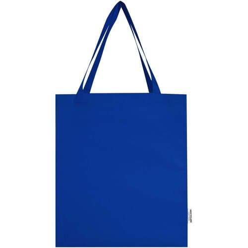 Madras 140 g/m² Baumwoll Tragetasche mit Seitenfalten aus GRS recycelter Baumwolle 12L