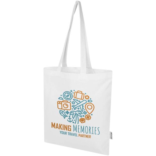 Madras Blend 140 g/m² Tragetasche aus GRS-recycelter Baumwolle 7L