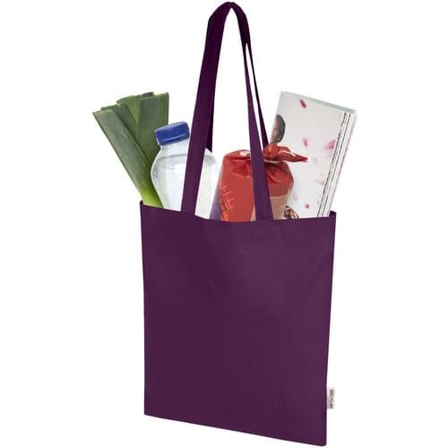 Madras Blend 140 g/m² Tragetasche aus GRS-recycelter Baumwolle 7L