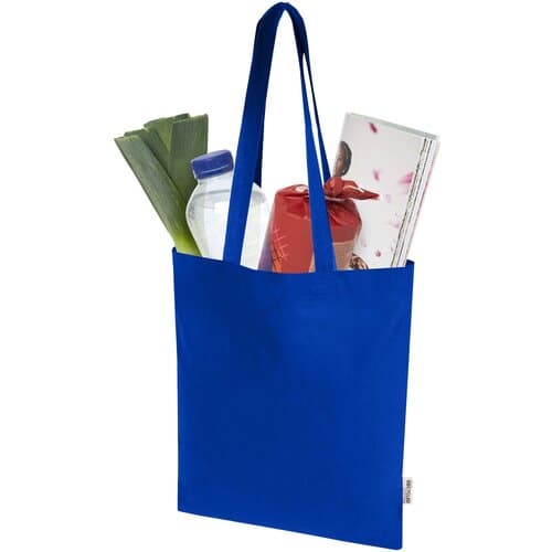 Madras Blend 140 g/m² Tragetasche aus GRS-recycelter Baumwolle 7L