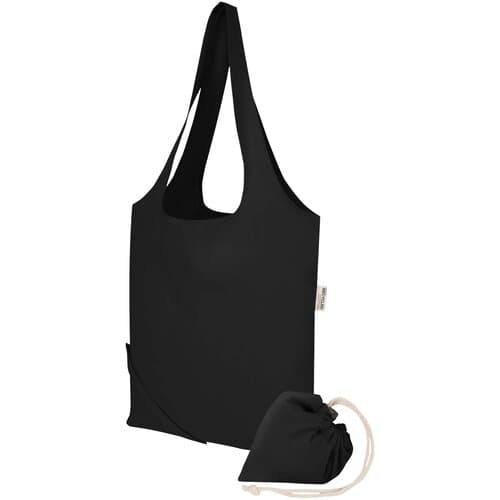 Madras Blend 140 g/m², GRS-zertifizierte, faltbare Baumwoll Tragetasche, 7 l