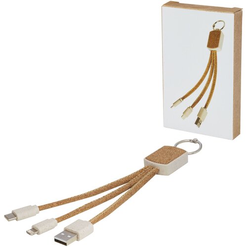 Bates Weizenstroh und Kork 3-in-1 Ladekabel