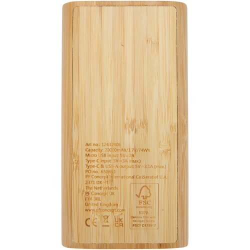 Tulda 20.000 mAh Powerbank aus Bambus