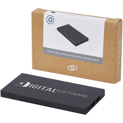 Connect 5000 mAh Powerbank aus recyceltem Aluminium