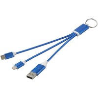 Metal 4in1 Ladekabel aus recyceltem Aluminium mit Schlüsselanhänger