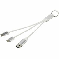 Metal 4in1 Ladekabel aus recyceltem Aluminium mit Schlüsselanhänger