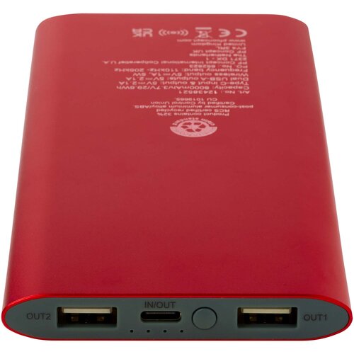 Juice 8000 mAh Typ-C kabellose Powerbank aus recyceltem Aluminium
