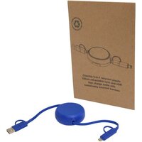 Alasia 100 cm 5in1 Kabel aus recyceltem Kunststoff und Aluminium einziehbar für Datenübertragung und mit 45W Schnellladung