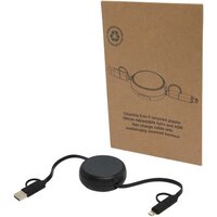Alasia 100 cm 5in1 Kabel aus recyceltem Kunststoff und Aluminium einziehbar für Datenübertragung und mit 45W Schnellladung