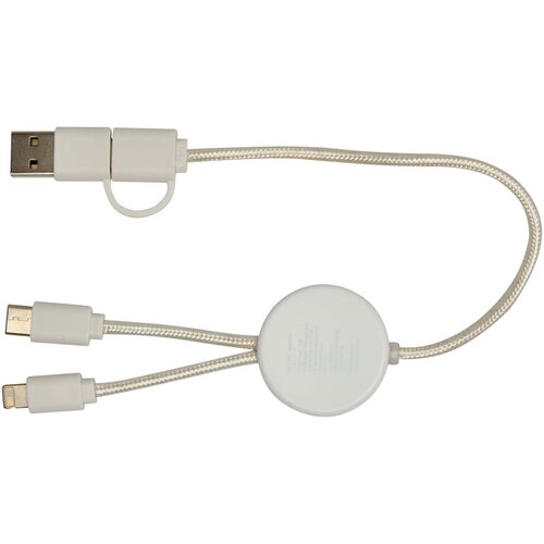 Chechia 30 cm 5-in-1 Kabel aus recyceltem Kunststoff für Datenübertragung und 27W Schnellladung mit Bambusdetails