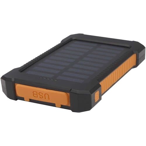 Altair 10 W 5000 mAh robuste Solar Powerbank aus recyceltem Kunststoff mit integrierter Taschenlampe