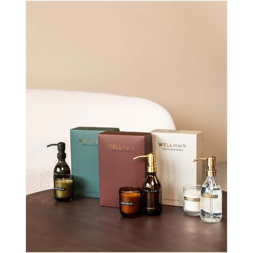 Wellmark Discovery 250 ml Handseifenspender und 150 g Duftkerze im Set