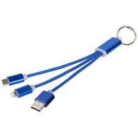Metal 3in1 Ladekabel mit Schlüsselanhänger