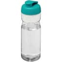 H2O Active® Base Tritan™ 650 ml Sportflasche mit Klappdeckel in transparent klar  /  aquablau