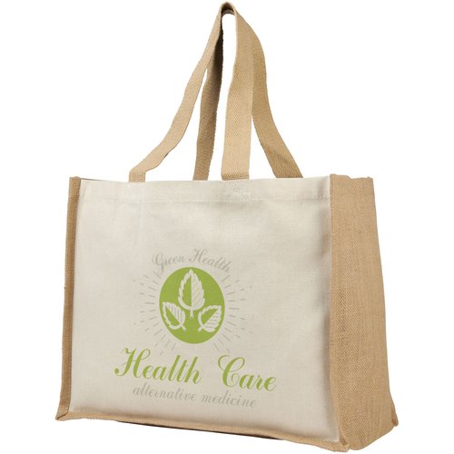 Varai 320 g/m Canvas und Jute Einkaufstasche 23L
