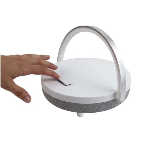 Prixton 10W 4-in-1 Bluetooth®-Lautsprecher mit LED-Licht und kabelloser Ladestation