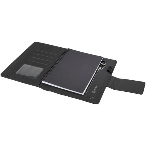 SCX.design O16 A5 Notizbuch mit Powerbank und Leuchtlogo