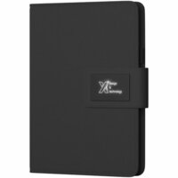 SCXdesign O16 A5 Notizbuch mit Powerbank und Leuchtlogo