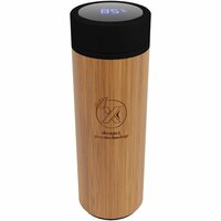 SCXdesign D11 500 ml Smart Flasche  aus Bambus mit Leuchtlogo