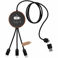 SCXdesign C40 5in1 Ladekabel aus rPET mit 10W Ladepad und Leuchtlogo