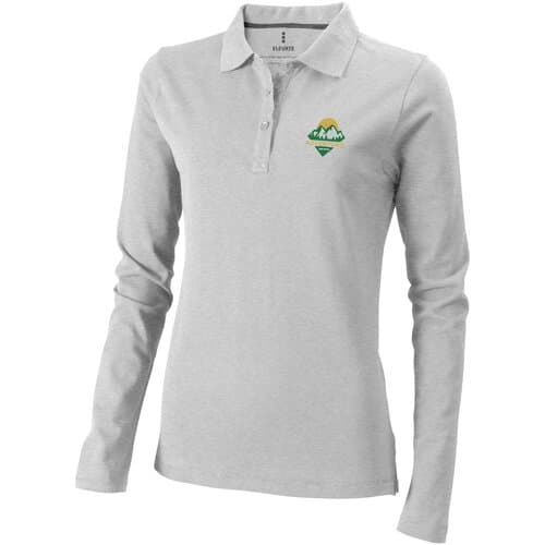 Calgary 200 g/m² Langarm Poloshirt für Damen