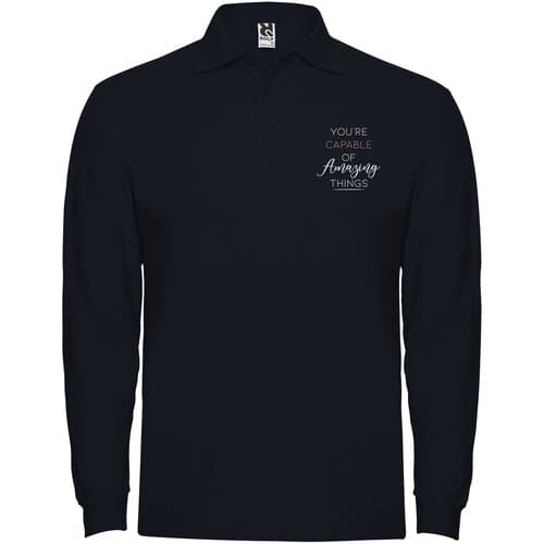 Estrella 220 g/m² Langarm Poloshirt für Herren