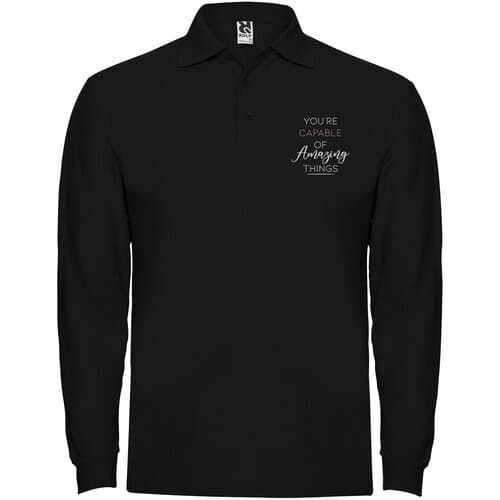 Estrella 220 g/m² Langarm Poloshirt für Herren