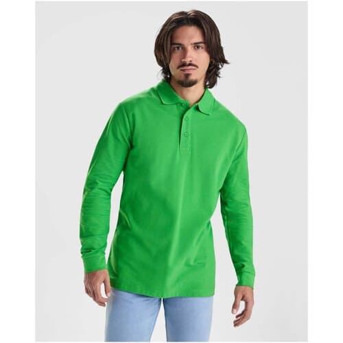 Estrella 220 g/m² Langarm Poloshirt für Herren