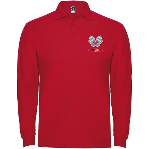 Estrella 220 g/m² Langarm Poloshirt für Herren