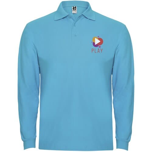 Estrella 220 g/m² Langarm Poloshirt für Herren