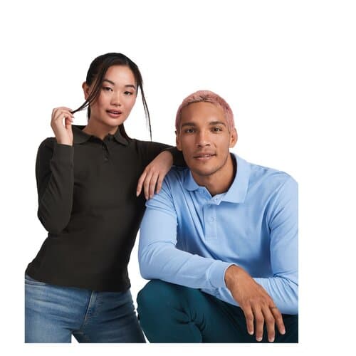 Estrella 220 g/m² Langarm Poloshirt für Herren
