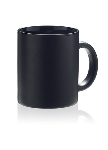 Tasse Oxford, matt, grau-weiß