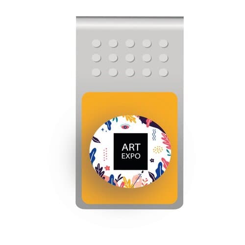 ROMINOX® Mehrweg-Büroklammer Straight Clip mit Noppen, idealer Mailingartikel für Dokumente, bis zu 18 Seiten Klemmkraft