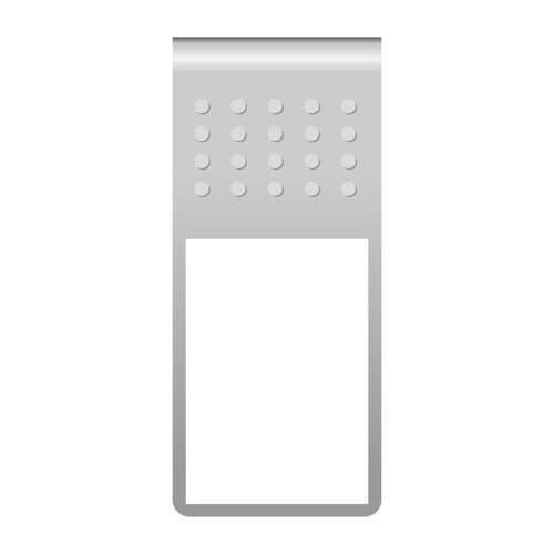 ROMINOX® Mehrweg-Büroklammer Straight Clip XL mit Noppen, idealer Mailingartikel für Dokumente, bis zu 35 Seiten Klemmkraft