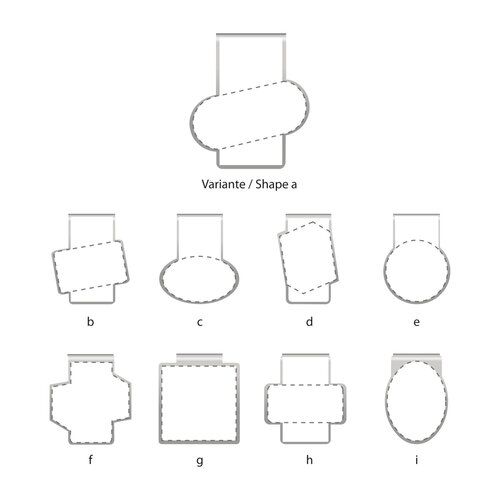 ROMINOX® Mehrweg-Büroklammer Shape Clip, 9 Varianten, idealer Mailingartikel für Dokumente, bis zu 18 Seiten Klemmkraft